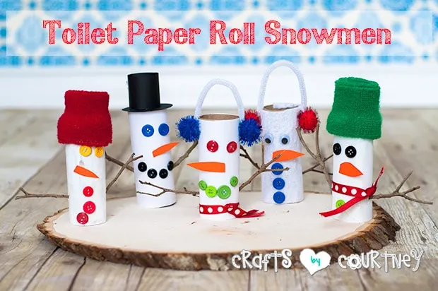 How-to Craft a Toilet Paper Roll Snowman