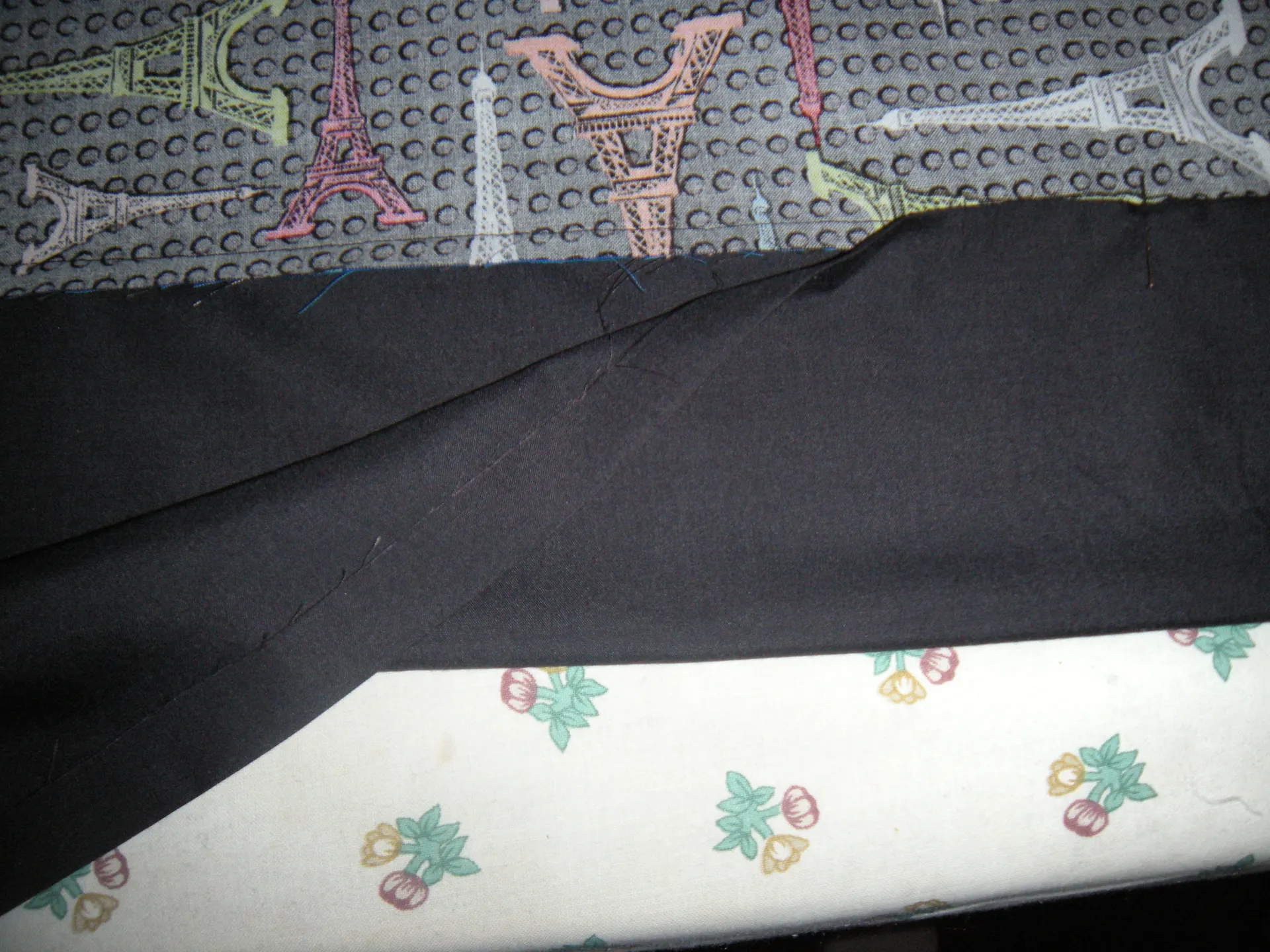 Press seam and 1/2" allowance on cuff fabric