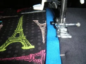 Top stitch 1/8" from seam of insert and cuff