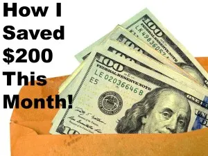 Paying Cash - How I Saved $200 This Month