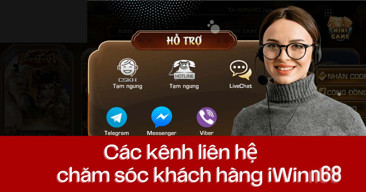 Các kênh liên hệ chăm sóc iwin 68